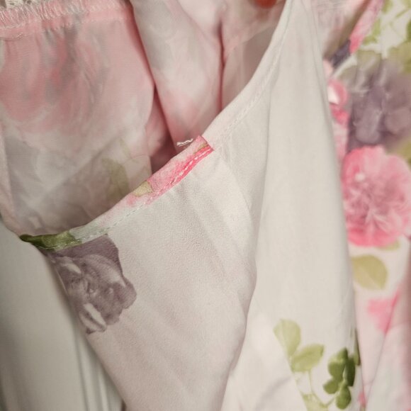 NWOT La Vie En Rose Pink Floral Inner Camisole and Shorts in Floral Size M - Picture 6 of 17